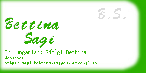 bettina sagi business card